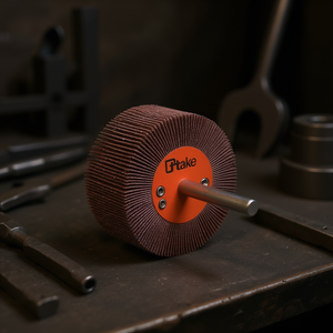 แผ่นขัดแบบผ้า Abrasive Cloth Flap Wheel ขนาด 50x10 มม. ก้าน 6 มม. สำหรับขัดโลหะ - Product Image 3