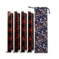 Règle de Mahjong ZUJU de luxe en acrylique et nylon transparent, 20,0 pouces, texture vague de tortue, durable, imperméable, pliable et portable