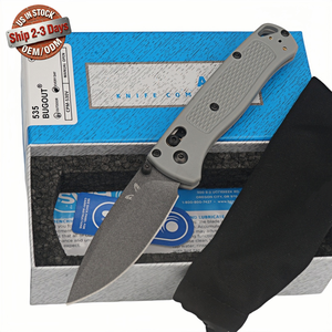 Coltello Pieghevole BUGOUT 535 in Acciaio CPM-S30V, Punta a Lancia, per Campeggio e Attività all'Aperto, Manico in Nylon, Apertura con Pomello, Grado Industriale - Product Image 1