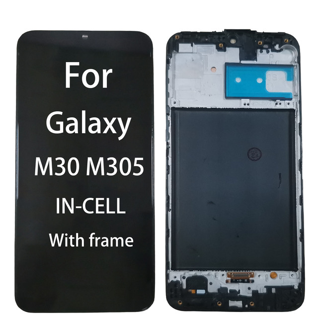 For for M30/M305/M305DS In-Cell 6.3" Display Panel Touch Screen Digitizer Sensor Assembly Frame Replacement Mobile 6