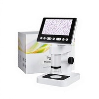 Microscope numérique LCD 1000X 1080P V16 Pro avec support de table et 8 lumières LED, indice de protection IP54, pour la réparation de bijoux et l'inspection de pièces de monnaie et de timbres