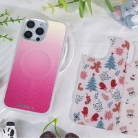 Coque de téléphone à panneau arrière magnétique remplaçable pour iphone 17 / 17pro/17promax/17air avec le doré à pois rose rouge