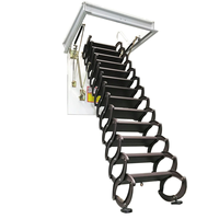 Échelle de grenier électrique escamotable en aluminium, pliable, avec télécommande