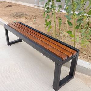 Silla de parque, <span class=keywords><strong>banco</strong></span> para exteriores, marco de acero galvanizado de madera maciza, tira de fila de madera anticorrosión artística, <span class=keywords><strong>Banco</strong></span> largo - Product Image 3
