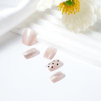 Meilleures ventes : Ongles carrés minimalistes courts en acrylique à presser, motif léopard, étoiles, pois, œil de chat, certifiés CE, 10 pièces
