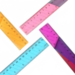 Règle en plastique transparente de haute qualité de 30 cm avec mesures métriques et impériales précises, règle droite durable et incassable - Product Image 3