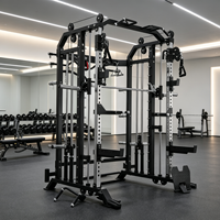 Matériel de musculation, machine Smith intégrée, rack à squats, entraînement de force multifonctionnel, usage professionnel intensif, usage commercial