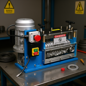 Machine à dénuder les fils automatique portable, 11 canaux, 10 lames, 75 pieds/minute, outil de recyclage de câbles, modèle D0100HAD4DW - Product Image 2