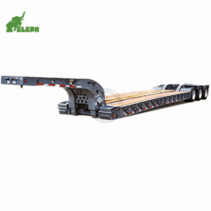 Remolque cuello <span class=keywords><strong>de</strong></span> cisne desmontable <span class=keywords><strong>Semirremolque</strong></span> <span class=keywords><strong>de</strong></span> cama baja con elevación hidráulica <span class=keywords><strong>de</strong></span> 3 ejes y 4 ejes multieje - Product Image 3