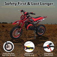 Moto à 2 temps populaire rouge Yaztor 49cc, mini moto à essence au design élégant, livraison rapide depuis l'entrepôt américain, moto tout-terrain pour enfants