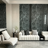 Panneau mural en feuille de marbre brillant, ignifuge, imperméable et résistant aux UV pour la décoration murale des restaurants et des magasins de détail