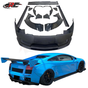 Kit de carrocería ancha estilo LB para <span class=keywords><strong>Lamborghini</strong></span> <span class=keywords><strong>Gallardo</strong></span>: Parachoques delantero, faldones laterales, pasos de rueda y alerón trasero. - Product Image 6