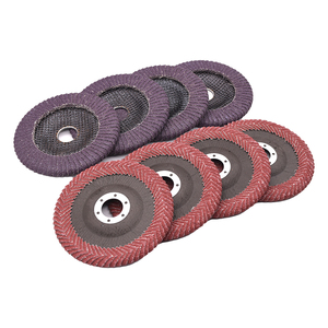 Disco Abrasivo in Ceramica Rossa Premium 125*22mm 5'' con Bordo Curvo Grana 80 #   Dischi Abrasivi 72/90 con Lamelle per Lucidatura e Levigatura Metalli OEM YIHONG T27 - Product Image 6