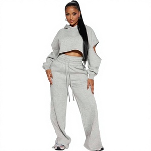 Women Tracksuit 2 Piece <b>Sets</b> <b>Plus</b> <b>Size</b> Long Sleeve Pullover Hoodie and Wide Leg Pant Suit Two Piece <b>Set</b> - Product Image 1