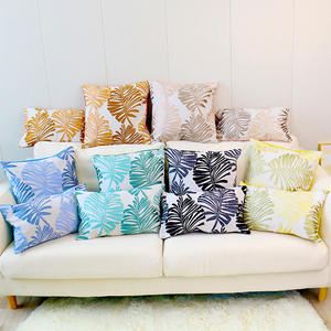 Cadeau <span class=keywords><strong>de</strong></span> haute qualité achat broderie jeter taie d'oreiller canapé feuilles taie d'oreiller tissé à la main brodé housses <span class=keywords><strong>de</strong></span> coussin - Product Image 2