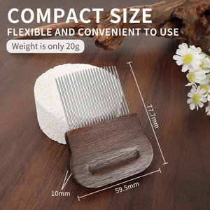 Peigne à puces et à poux en bois à dents longues pour chien et chat - Product Image 3
