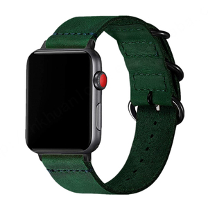 เข้ากันได้กับสาย iWatch 45มม. 44มม. 42มม. 41มม. 40มม. 38มม. สายเปลี่ยนหนังแท้สำหรับ Apple Watch Series 7 6 5 4 - Product Image 2