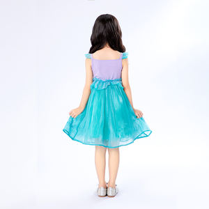 Vestido de Fiesta Navideño para Niñas con Estampado de Coral, Tela <span class=keywords><strong>Disney</strong></span> y Adorno de Perlas para Celebraciones de Cumpleaños - Product Image 2