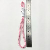 Tali Lanyard Makrame Kustom Berlapis dengan Ujung Bersimpul, Benang Berlilit Dua Warna Multiwarna Fleksibel untuk Gantungan Kunci, Ponsel, Tas, Kamera