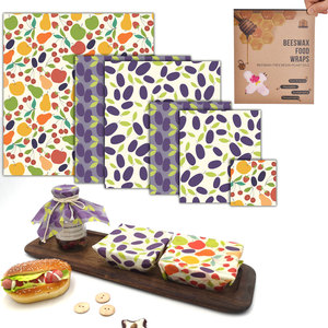 Reusable Beeswax Wrap 6 Pack Beeswax Wraps for Food Eco-Friendly Beeswax Food Wraps