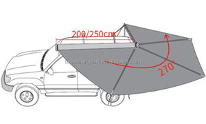 Meilleur auvent d'ombre <span class=keywords><strong>de</strong></span> voiture 4X4 extérieur Suv <span class=keywords><strong>tente</strong></span> latérale maison comptable barres <span class=keywords><strong>de</strong></span> <span class=keywords><strong>toit</strong></span> cabine en aluminium 270 degrés auvent en forme d'éventail sans jambes - Product Image 6