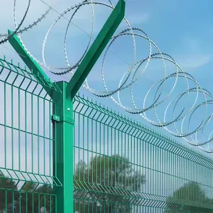 3D Welded Mesh Fence Panel with Post Innovative Fencing 3d wire fence panel and barbed wire