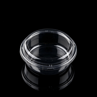 Conteneur à couvercle en dôme jetable en PET transparent, de qualité alimentaire et écologique, pour nouilles et sushis, capacité de 200 g/8 oz, OEM personnalisé