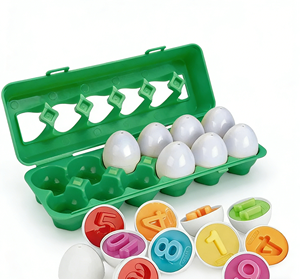 <span class=keywords><strong>Juego</strong></span> de Huevos Inteligentes para Emparejar, Huevos Artificiales Desmontables con Reconocimiento de Formas, Juguetes para Bebés, Rompecabezas de Tráfico - Product Image 1