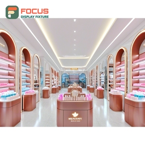 Sistema de Exhibición Modular de Madera Sólida para Interiores de Tiendas Profesionales, Solución Llave en Mano, Diseño de Tienda de Belleza - Product Image 4