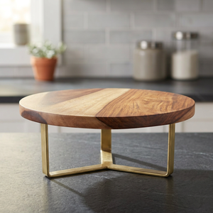 Handcrafted <b>Wooden</b> <b>Cake</b> Stand Dishwasher Safe Eco-Friendly Made Uttar Pradesh BS INTERNATIONAL Model NAN00344 Ins Style New - Product Image 1