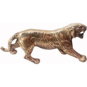 PARIJAT HANDICRAFT 9 pulgadas decoración de latón estatua de tigre estatuilla vida salvaje Animal escultura coleccionable regalo decorativo escultura - Product Image 2