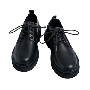 Zapatos Derby de Plataforma con Cordones, Estilo Europeo, Color Negro Mate, Suela Gruesa, Cuero Sintético Suave, Aumentan la Estatura, Estilo Vintage para Estudiantes - Product Image 2