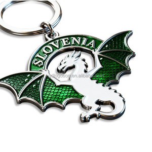 ESLOVENIA Dragon Guardian Custom Metal Ljubljana Dragon llavero venta al por mayor fábrica país viaje regalo llaveros Eslovenia recuerdo - Product Image 2