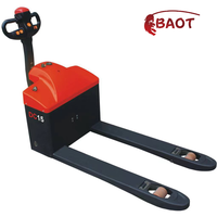 Chariot élévateur à palettes tout-terrain électrique robuste BAOT BT-E-3 rouge/noir avec batterie