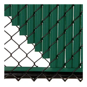 PVC rivestito zincato 4ft 5ft 6ft 8ft ciclone rete metallica per la privacy stecche per recinzione a catena