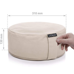 Cuscino Zafu per cuscini lombari Yoga e cuscini sedili personalizzabili eco-friendly con carene di grano saraceno riempite - Product Image 1