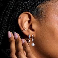 Gemnel bon prix charme haute qualité délicate personnalisée 925 argent Moissanite perle cristal goutte goujons boucle d'oreille