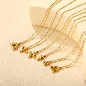 สร้อยคอ 12 ราศี ชุบทอง 18K PVD สร้อยคอแฟชั่นสแตนเลสสตีลแบบใหม่ พร้อมจี้ห้อย สร้อยคอสำหรับผู้หญิง - Product Image 3