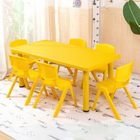 Ensemble de table et de chaises en plastique coloré pour enfants, pour la maternelle, la crèche et la salle de classe