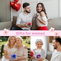 Figurine d'ange en rose éternelle - Réaliste à jamais |   Cadeaux d'anniversaire, de Noël, de la fête des mères, de la Saint-Valentin, d'anniversaire de mariage pour maman, grand-mère