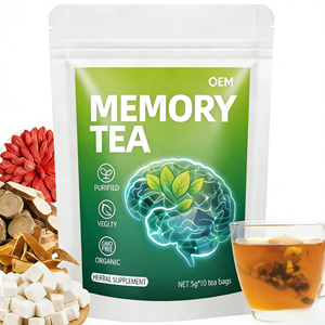 Té Herbal OEM Memory Focus con Ginseng Americano, Bayas de Goji y Regaliz, 10 Bolsitas de Té de 5g Cada Una, a Base de Plantas, Libre de Crueldad Animal, Suplemento - Product Image 2