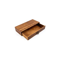 Organisateur de tiroir en bois de noyer avec anse en bronze antique, rangement pour table de chevet, petits objets, décoration, vente en gros directe d'usine