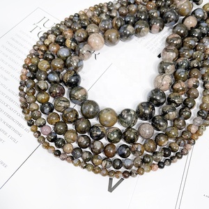 Bán buôn tự nhiên màu xanh <span class=keywords><strong>llanite</strong></span> Opal glaucophane Loose đá quý hạt 15.5 \ "trong sợi - Product Image 4