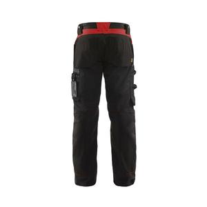 BLAKLADER - 155618609956C52 Pantalones sin bolsillos para uñas Negro/Rojo-EAN 7330509765654 PANTALONES DE TRABAJO DE CARGA - Product Image 2