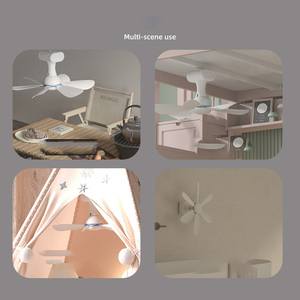 2024 thiết kế mới có thể sạc lại pin năng lượng mặt trời quạt trần với LED chiếu sáng - Product Image 5