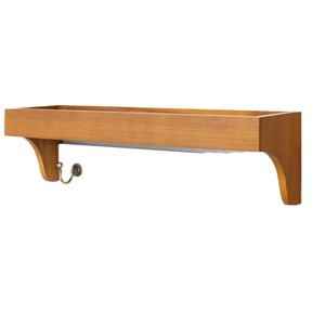 Wooden Wall Mounted Storage Rack With Hooks <b>Key</b> Holder Entryway <b>Organizer</b> Rectangle Shape Customizable Color And Size - Product Image 5