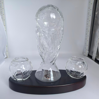 Carafe à whisky transparente en borosilicate de haute qualité, style moderne, grande capacité, 750 ml, pour bouteilles de liqueur, design trophée de football