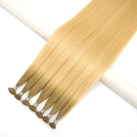 Extensions de cheveux en kératine à pointe plate Lanmuse en gros, cuticules intactes, cheveux humains russes pré-collés, fournisseurs de cheveux vierges Remy