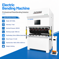 Presse plieuse électrique à double servo OEM 30T1250mm avec rideau lumineux pour pliage précis du métal de 2,9 mm