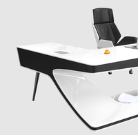 Mobilier de bureau laqué haut de gamme au design créatif et à la mode Table de président Bureau de patron exécutif moderne